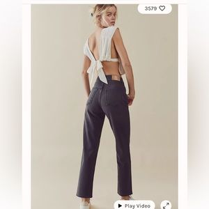 We the Free Pacifica Black Straight Leg Jean